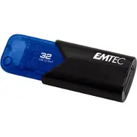 Emtec B110 Click Easy 3.2, 32 GB, USB Typ-A, 3.2 Gen 2 (3.1 Gen 2), 20 MB/s, Dia, Schwarz, Blau