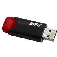 Emtec Click Easy, 16 GB, USB Typ-A, 3.2 Gen 2 (3.1 Gen 2), Ohne Deckel, Schwarz, Rot