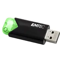 Emtec Click Easy, 64 GB, USB Typ-A, 3.2 Gen 1 (3.1 Gen 1), Ohne Deckel, Schwarz, Grün