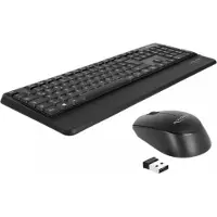 DeLOCK 12674, Volle Größe (100%), Kabellos, RF Wireless, QWERTZ, Schwarz, Maus enthalten