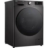 LG W4WR7096YB, Frontlader, Freistehend, Schwarz, Links, Platinum Black, Schwarz