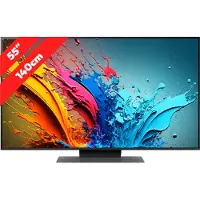 LG QNED 55QNED87T6B, 139,7 cm (55"), 3840 x 2160 Pixel, QNED, Smart-TV, WLAN, Schwarz, Silber