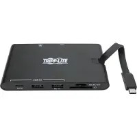 Tripp Lite Eaton Tripp Lite Series USB-C Laptop Docking Station - HDMI, VGA, GbE, 4K @ 30 Hz, Thunderbolt 3, USB-A, USB-C, PD Charging 3.0, Black - Dockingstation - USB-C 3.1 / Thunderbolt 3 - VGA, HDMI - 1GbE