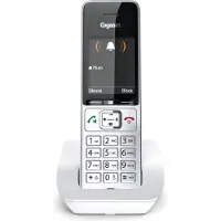 Gigaset Comfort 501, DECT-Telefon, Kabelloses Mobilteil, Freisprecheinrichtung, 200 Eintragungen, Anrufer-Identifikation, Silber, Weiß