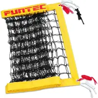Funtec Pro Beach Netz Plus, 8,5 M, Für Permanente Beachvolleyballnetzanlagen, Mit Extra Starken Seitenteile