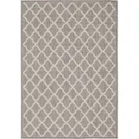 Pergamon In & Outdoor Teppich Flachgewebe Natur Valencia Grau Modern, Größe:160x230 cm