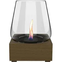 Tenderflame Laterne - Poppy 17 Black Oak Nachfüllbare Tischkerze mit Flüssigkeit