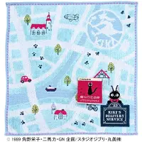 SOLT Japan Market Studio Ghibli Mini-Handtuch Kikis kleiner Lieferservice City Map 25 x 25 cm