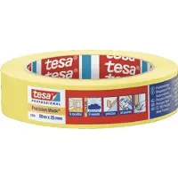 TESA Präzisionskrepp 4334 glatt gelb L.50m B.25mm Rl.