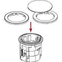 Evoline One USB-Charger 2-fach Typ A+C mit Abdeckring, KS weiß