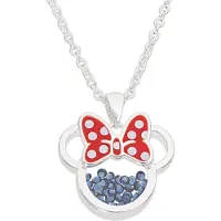 Disney MINNIE - Collier Anniversaire en Laiton Plaqué Argent - Septembre