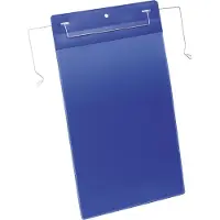 Durable Dokumententaschen mit Drahtbügel, B 210 x H 297 mm (DIN A4), 50 Stück, blau