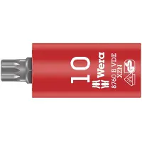 Wera 8760 B VDE XZN Zyklop Bitnuss, isoliert, mit 3/8"-Antrieb, für Innenvielzahn-Schrauben, M 10 x 59 mm