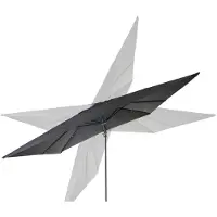 Mendler Gastronomie-Ampelschirm MCW-A96, 3x4m (Ø5m) schwenkbar, Polyester/Alu 26kg anthrazit mit Ständer, drehbar
