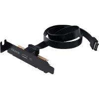 Akasa Low Profile PCI Bracket Adapter USB 3.1 Typ C - schwarz - Kabel - Digital/Daten, USB C, USB 3.1 Gen 2 internal connector, 0,5 m, Schwarz