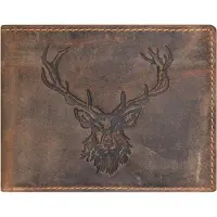 Green Burry Vintage Scheintasche 2tlg. Royal Stag" Leder (Braun)"