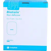 Biatain Schaumverband 5x7 cm nicht haftend 10 St Verband