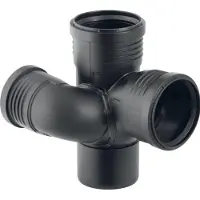 Geberit Silent PP Schachtbogenabzweig 390563141 DN 100/70/100, 87,5Grad, rechts, schalloptimiert