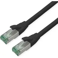 Roline RM Patchkabel Cat.6A S/FTP (PiMF), schwarz, 1 m