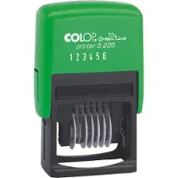 Colop 15526050 S226 Green Line Nummernstempel (6 Ziffern 0 - 9, selbstfärbend, 22 x 4 mm) schwarz 81