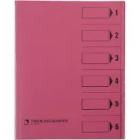 Bene Ordnungsmappe 6 Fächer rosa
