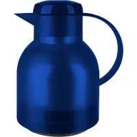 EMSA Isolierkanne "Samba", 1 l, zeitloses Design, einfacher Knopfdruck, 24h kalt, 12h warm