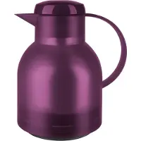 EMSA Isolierkanne "Samba", 1 l, zeitloses Design, einfacher Knopfdruck, 24h kalt, 12h warm