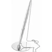 Alco Kugelschreiberständer Metall Kette 55cm silber