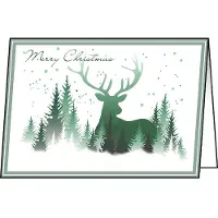 Sigel Weihnachts-Karten Christmas Forest, Format A6, bedruckbarer Glanzkarton, 25 Stück + weiße Umschläge