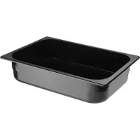 Hendi Eiscreme Behälter Polykarbonat schwarz - 360x250x(H)80mm