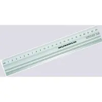 Rumold Schneidelineal 60cm oberseitig ohne mm-Facette auf beiden Seiten Aluminium silber