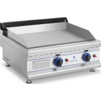 Royal Catering Glattgas-Doppelgrill für LPG / Propan-Butan 2 x 3000 W 30 mbar
