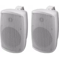 Monacor Wandlautsprecherset 2Weg 2x30W 104dB 1akt/1pass IP65 2Stk ws WALL-05SET/WS