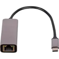 Akyga Adapter AK-AD-65 mit Kabel Netzwerkkarte USB Typ C (m) / RJ45 (f) 10/100/1000 ver. 3.0 15cm