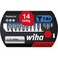 Wiha 41824, 14 Stück(e), Phillips, Pozidriv, Torx, PH 1,PH 2,PH 3, PZ 2, T10,T15,T20,T25,T30,T40, 150 g