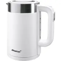 Steba Wasserkocher WK 11 BIANCO, 1,7 l, 2200 W, Edelstahl, Weiß, Kunststoff, Edelstahl, Regelbare Temperatur, Wasserstandsanzeige