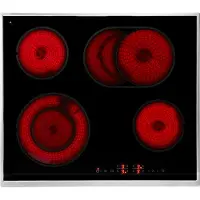 Gorenje ECT643BX Glaskeramik-Kochfeld, Schwarz, Edelstahl, Integriert, Keramik, Glaskeramik, 4 Zone(n), 4 Zone(n)