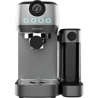 Cecotec Power Espresso 20 Steel Pro Latte, Espressomaschine, 1,3 l, 1350 W, Schwarz, Silber