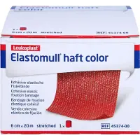 Elastomull haft color 20mx6cm rot Fixierbinde