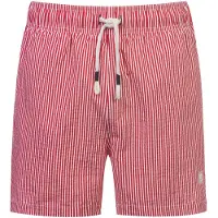 Mey Badeshorts Serie Seersucker Breeze Stripes Red Sunset | Größe S