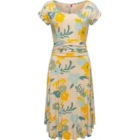 Ragwear Sommerkleid "Yvone Flowers" Ohne Taschen Leichtes Jersey-Kleid mit Taillengürtel