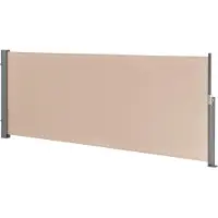 Pro-Tec Seitenmarkise 140 x 300 cm Sandfarben Beige Witterungsbeständig Sichtschutz Markise Sonnen- & Windschutz