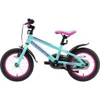 Bikestar Kinder Fahrrad ab 4 Jahre | 14 Zoll Urban Jungle | Türkis & Berry