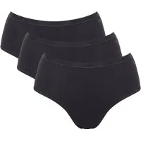 Sloggi Slip "Slip GO Daily Cotton Midi 3P 3er Pack", Damen, Gr. L, schwarz, Obermaterial: 95% Baumwolle CO. 5% Elasthan EL., Unterhosen Slip