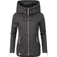 NAVAHOO Damen Übergangsjacke Wekoo – Leichte Baumwolljacke mit Kapuze