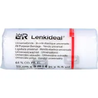 Lohmann & Rauscher GmbH & Co. KG Lohmann & Rauscher Lenkideal Idealbinde, dauerelastisch, mit Verbandklammern, weiß - 1 Stück, einzeln eingesiegelt, Maße: 10 cm x 5 m 1 St