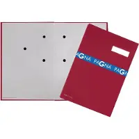 Pagna Unterschriftenmappe Leinen mit 5 Fächer, Rot