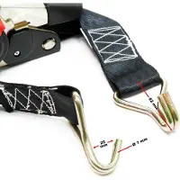 Wiltec Automatik Spanngurt 4er Set 3m 50mm 750daN PES selbstaufrollend Zurrgurte