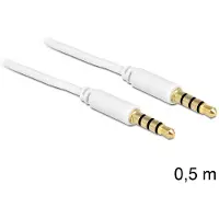 DeLOCK Video- / Audiokabel 4-poliger Mini-Stecker M bis M 50 cm weiß (83439)