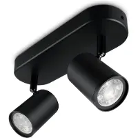 WiZ Connected IMAGEO 2 x einstellbarer Spot, Bluetooth, Schwarz, LED, Metall, GU10, 2200 K
